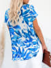Milan Kiss Bluse in Creme/ Blau