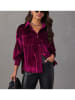 Milan Kiss Samtbluse in Bordeaux