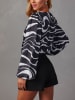 Milan Kiss Bluse in Schwarz/ Creme