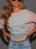 Milan Kiss Pullover in Grau/ Rosa