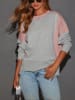 Milan Kiss Pullover in Grau/ Rosa