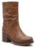 Foreverfolie Ankle-Boots in Camel