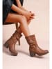 Foreverfolie Ankle-Boots in Camel