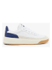 Lacoste Leder-Sneakers in Weiß/ Dunkelblau/ Beige