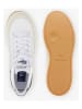 Lacoste Leder-Sneakers in Weiß/ Dunkelblau/ Beige