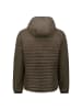 No Excess Doorgestikte jas taupe