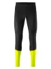 Gonso Softshell-Fahrradleggings  in Schwarz/ Gelb