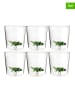 Onlylux 6er-Set: Gläser ''Savana Family'' in Grün - (H)9,3 cm