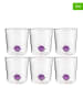 Onlylux 6-delige set: glazen "Nodo dell’Amore'' paars - (H)9,3 cm