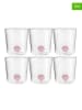 Onlylux 6er-Set: Gläser ''Nodo dell’Amore'' in Rosa - (H)9,3 cm