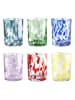Onlylux 6er-Set: Gläser ''Carnaval'' in Bunt - (H)10 cm