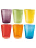 Onlylux 6-delige set: glazen "Smarties" meerkleurig - (H)10 cm