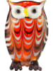 Onlylux Figurka dekoracyjna "Bubo" w kolorze czerwono-pomarańczowym - wys. 8,5 cm