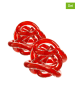 Onlylux 2-delige set: deco-objecten "Nodo dell’Amore'' rood - (H)6,5 cm