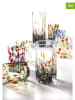 Onlylux 6er-Set: Gläser ''Banderoles'' in Bunt - (H)10 cm
