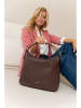 Mia Tomazzi Leder-Schultertasche ''Ferrucci'' in Braun - (B)37 x (H)33 x (T)15,5 cm