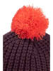 Jack Wolfskin Czapka "Pompom Badge" w kolorze fioletowo-pomarańczowym