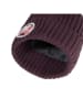 Jack Wolfskin Czapka "Pompom Badge" w kolorze fioletowo-pomarańczowym