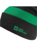 Jack Wolfskin Czapka beanie "Stripy" w kolorze zielono-czarnym