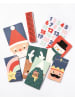 folia PAPER 72-częściowy zestaw "Santa & Freinds" w kolorze zielono-czerwono-niebieskim