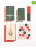 folia PAPER 72-delige adventskalenderset "Bowtiful Christmas" groen/rood
