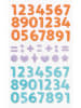 folia PAPER Naklejki brokatowe "Numbers" ze wzorem z gumy piankowej - 5+