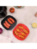 KITCHENCOOK 2-delige set: heteluchtfritteuse bakvormen rood - (B)21 x (H)6 x (D)21 cm