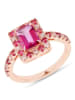 Les Petites Précieuses Rosévergold. Ring mit Edelsteinen