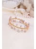 Pierres delicates Vergulde armband met parel