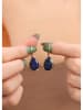 Pierres delicates Pozłacane kolczyki z lapis lazuli