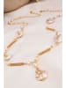 Pierres delicates Vergold. Halskette mit Perlen - (L)70 cm