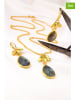 Pierres delicates 2tlg. Vergold. Schmuckset mit Edelsteinen