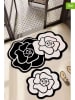 Elizabed 2er-Set: Badvorleger in Schwarz/ Creme