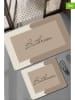 Elizabed 2-delige set: badmatten beige