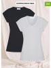 Cotton Candy 2-delige set: shirts "Deniz V" zwart/lichtgrijs