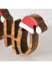 Boltze Dekoracja "HoHoHo" w kolorze czerwono-jasnobrązowym - 32 x 10 cm