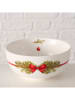 Boltze Mueslikom "Noelle" wit/rood - Ø 14 cm