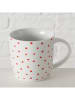 Boltze Tasse "Jingle" in Rot/ Weiß - 330 ml