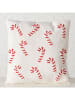 Boltze Kussen "Candycane" wit/rood - (L)45 x (B)45 cm