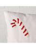 Boltze Kussen "Candycane" wit/rood - (L)45 x (B)45 cm