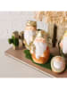 Boltze LED-Krippe "Yamun" in Beige/ Rot - (H)13,5 cm