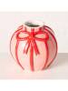 Boltze Vaas "Volta" lichtroze/rood - (H)14 cm