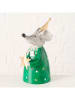 Boltze 2-delige set: decofiguren "Loris" rood/groen - (H)22 cm