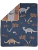 David Fussenegger Baby- & Kinderdecke "Juwel - Dinos" in Dunkelblau/ Beige
