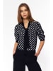 Nife Bluse in Schwarz/ Weiß