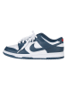 Nike Leren sneakers "Dunk Low" donkerblauw/wit