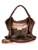 Lucca Baldi Leder-Schultertasche "Pitigliano" in Braun - (B)41 x (H)34 x (T)30 cm