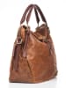 Lucca Baldi Leder-Henkeltasche "Cortona" in Braun - (B)40 x (H)36 x (T)16 cm