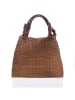 Lucca Baldi Leren handtas "Fosdinovo" cognackleurig - (B)45 x (H)37 x (D)15 cm