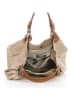 Lucca Baldi Leder-Henkeltasche "Fosdinovo" in Beige - (B)45 x (H)37 x (T)15 cm